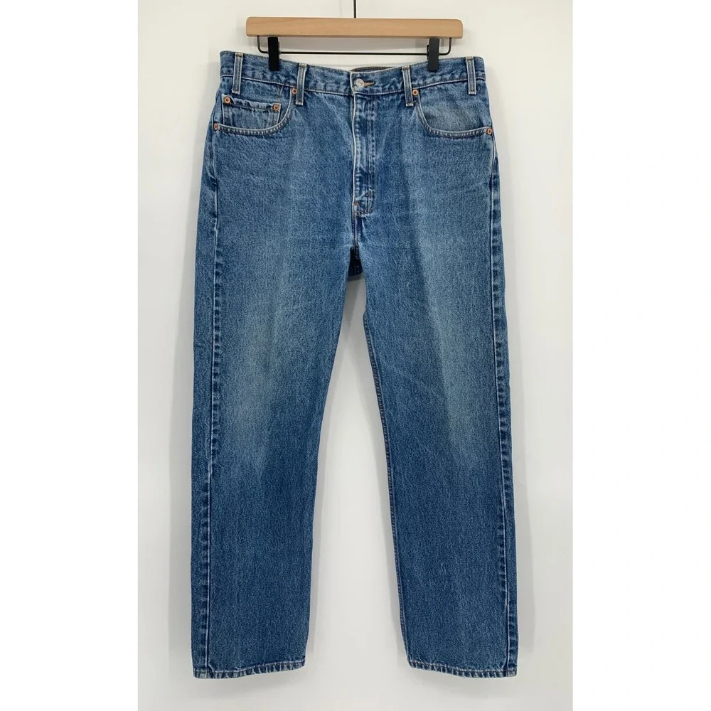 Vintage Levis 505 Jeans Mens 36x32 Blue Straight Leg Fade 90s Denim Pants